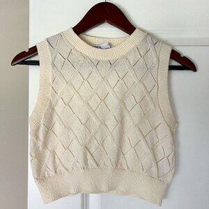 ZARA Cream Womens Crop Top